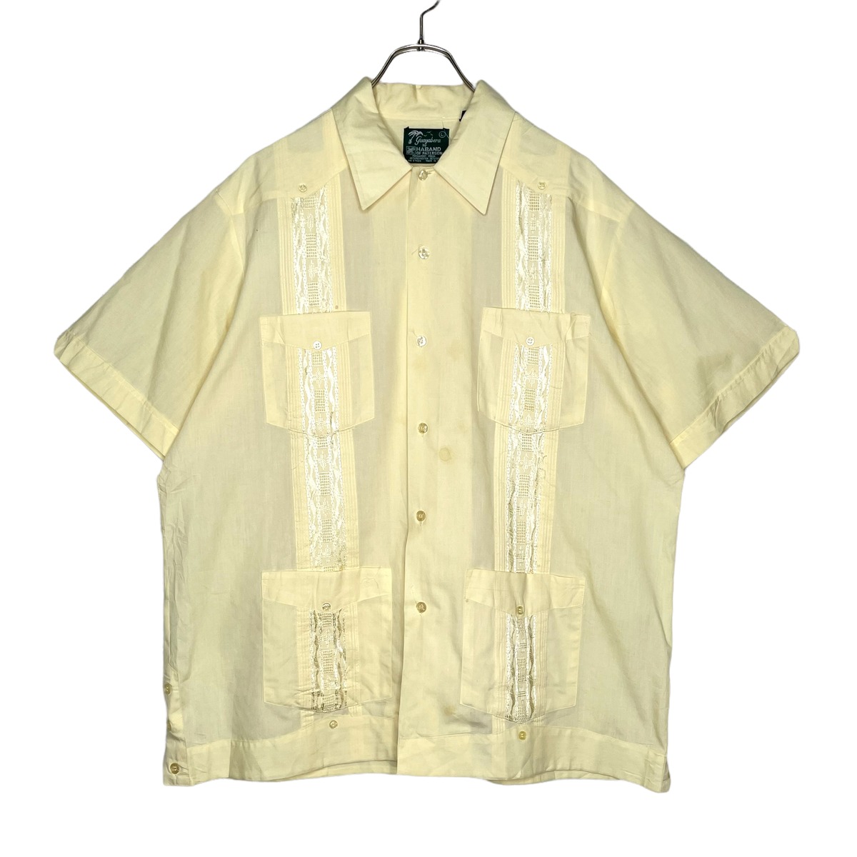 guayabera by HABAND 半袖キューバシャツ　L（XL相当）　ポリエステル | 古着屋OLDGREEN powered by BASE