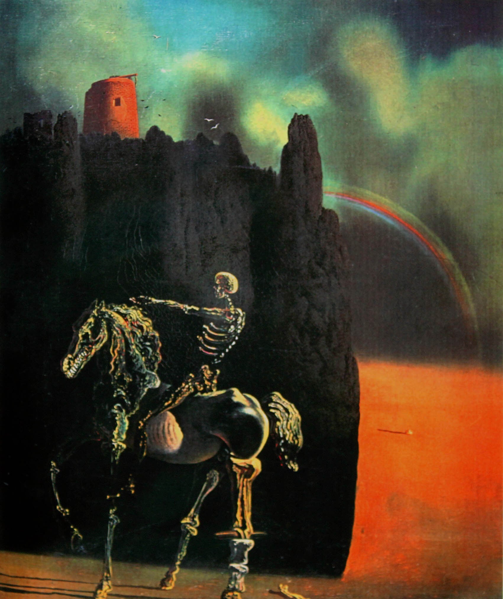 サルバドール・ダリ「死の騎士」作品証明書・展示用フック・限定375部エディション付複製画ジークレ