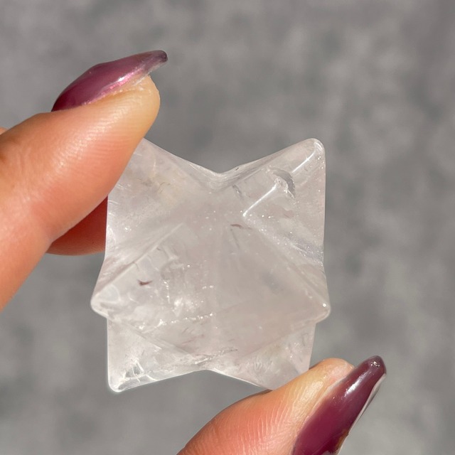 【クリアクォーツ マカバ（マルカバスター）】虹あり｜石目あり鉱物 天然石 パワーストーン