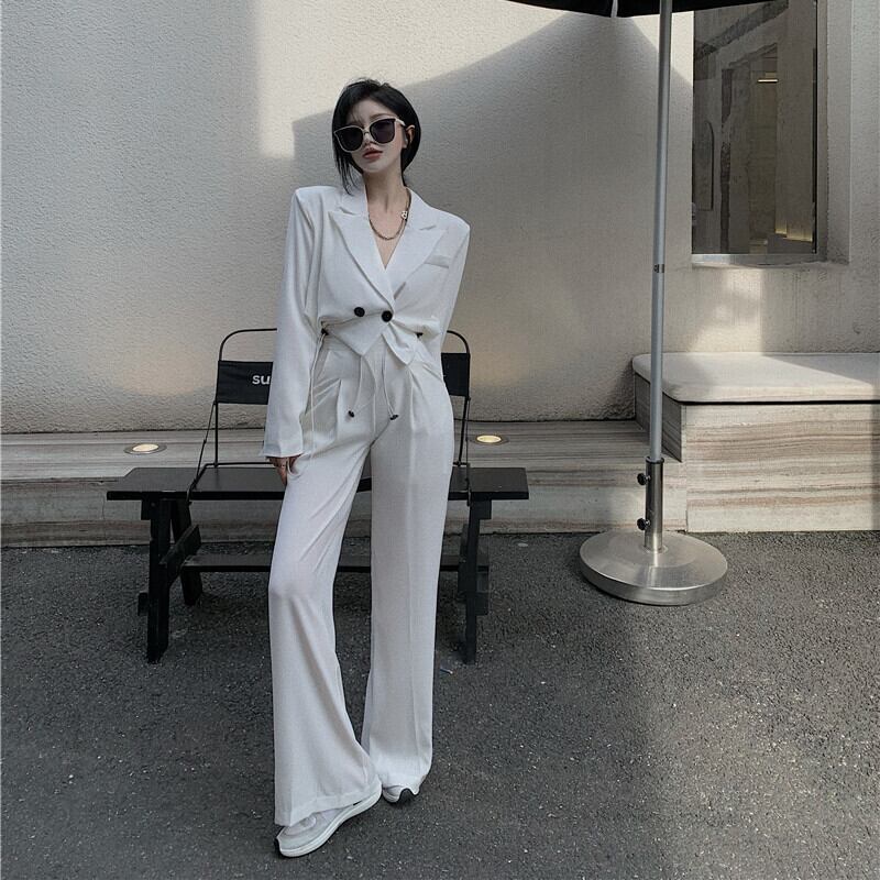 ギャザーブレザー オータムスリムウェストジャケット ショート ロング ストリート 秋物 ガールズファッション64656094545