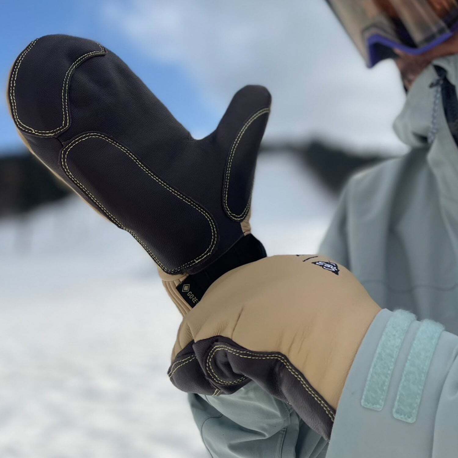 【新品】eb's CARVING MITT GORE-TEX size XS eb's（エビス） カービングミット CARVING MITT スノーボード レザー