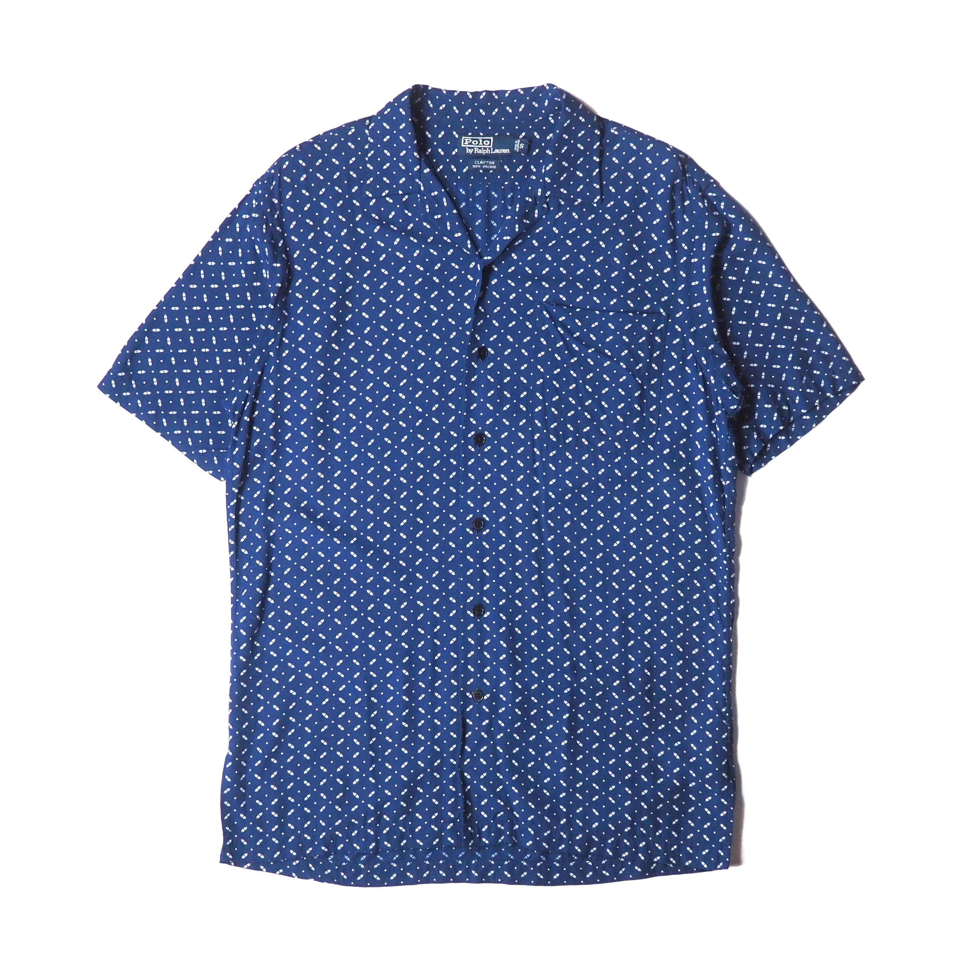 古着 Polo Ralph Lauren ポロラルフローレン 碇 総柄 コットン 半袖