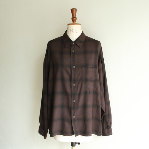 kontor  Overdyed shadow check shirt