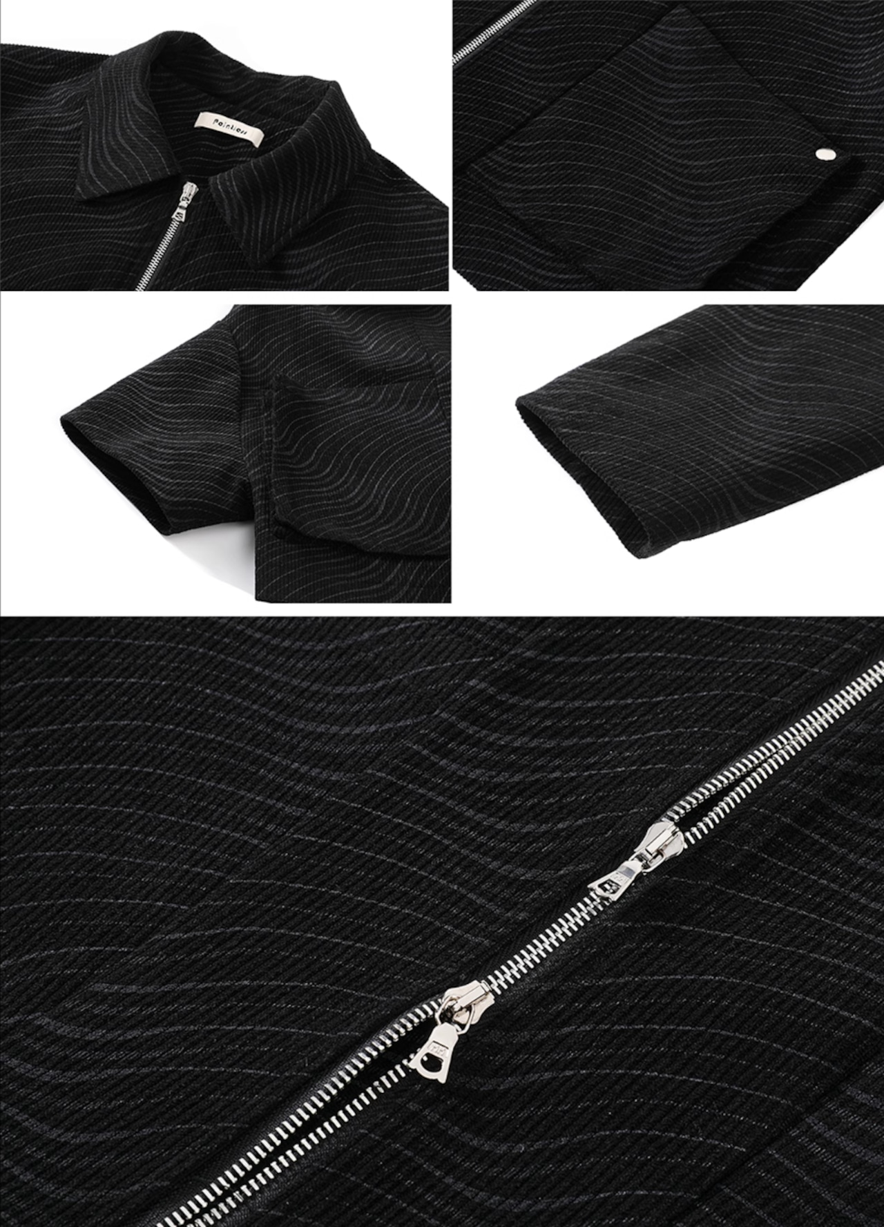Pointless Triple-Sleeve Wave Jacket "black"