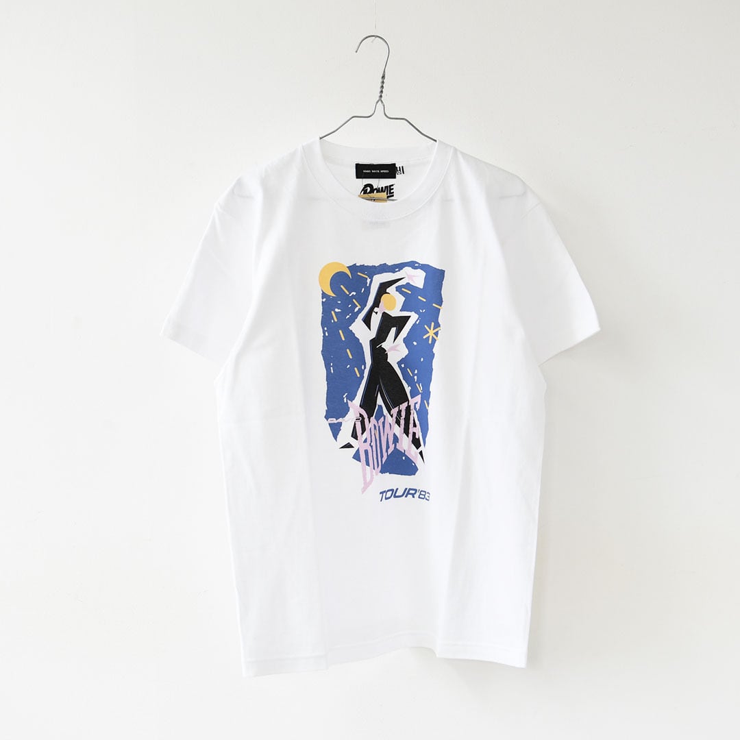 ★新品★グッドロックスピード★DAVID BOWIE WHITE TEE デヴィッド・ボウイ(DAVID BOWIE）SOUND AND VISIONプリント Tシャツ