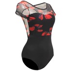 フローラルアート ショートスリーブレオタード 4色展開 L1322