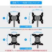 EAYHM VESA変換プレート 200X200/100X200/150X150/150X200 VESA調節 アダプタ モニターアーム 壁掛け金具用