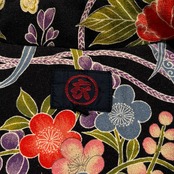 衣 ころも 京友禅 華柄 裏地 和柄 総柄 スタンドカラー ジャケット サイズ M /パッチワーク 日本製
