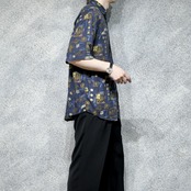 design rayon shirt navy
