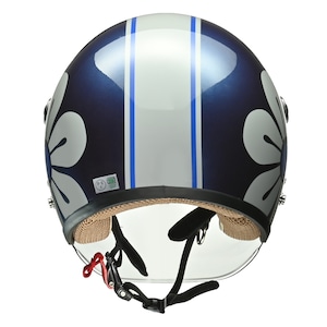 【公式】NOVIA　レディースジェットヘルメット　ネイビー×グレー