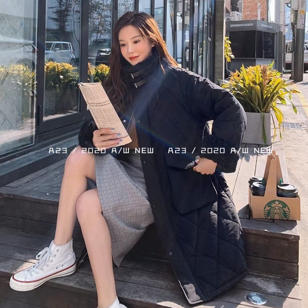  ベルトハイネックキルティングコート AJ-3396-A02