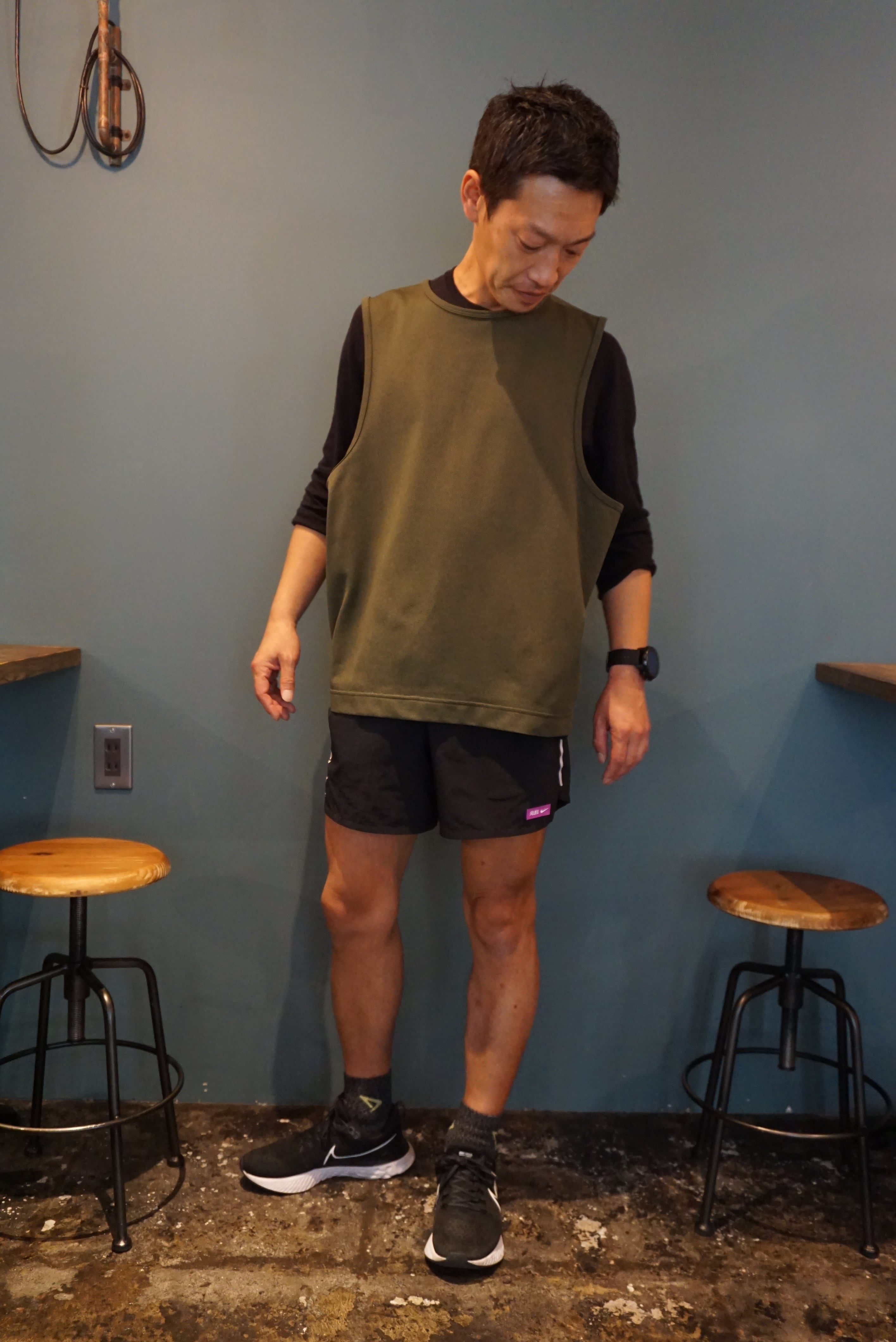 Sato Running Bib: Color Khaki | TANNUKI Running Wear Shop