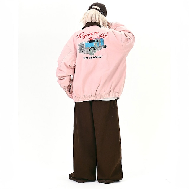 ヴィンテージトラックバックプリントブルゾン R01310