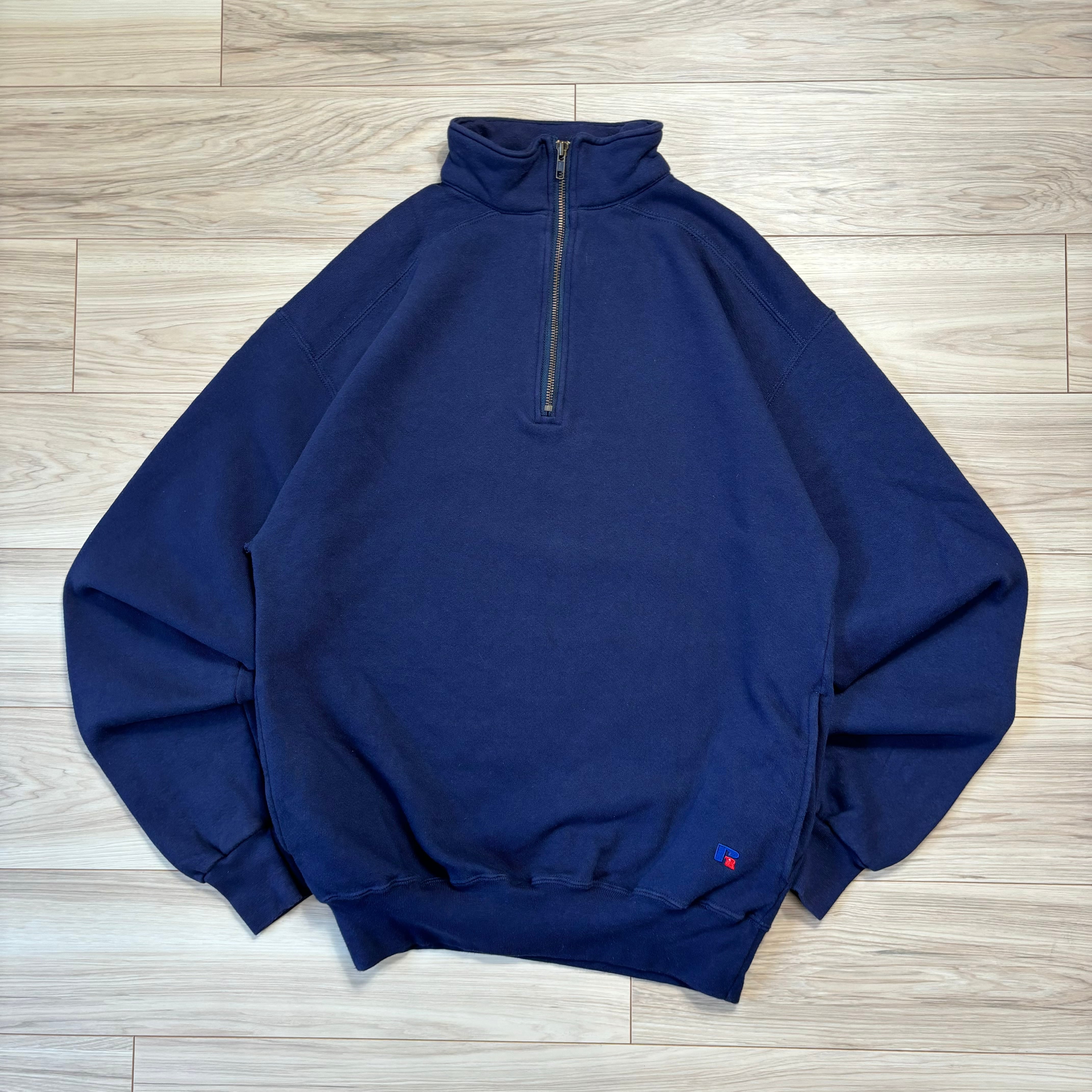 Russell athletic×LL Bean vintage ラッセルアスレチック エルエルビーン ダブルネーム ハーフジップスウェット USA製