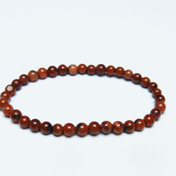 ナンホーンアゲート ブレスレット 5mm 南紅瑪瑙 ブレス 一点物 メール便可 [M便 1/10] 111-42172