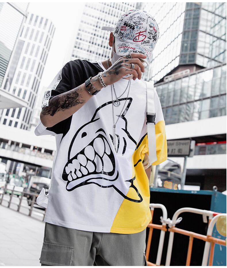 全2色 Tシャツ カットソー プリント カジュアル ストリート 