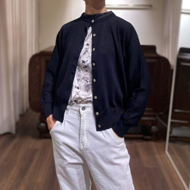 ase/n crew dolman knit cardigan black