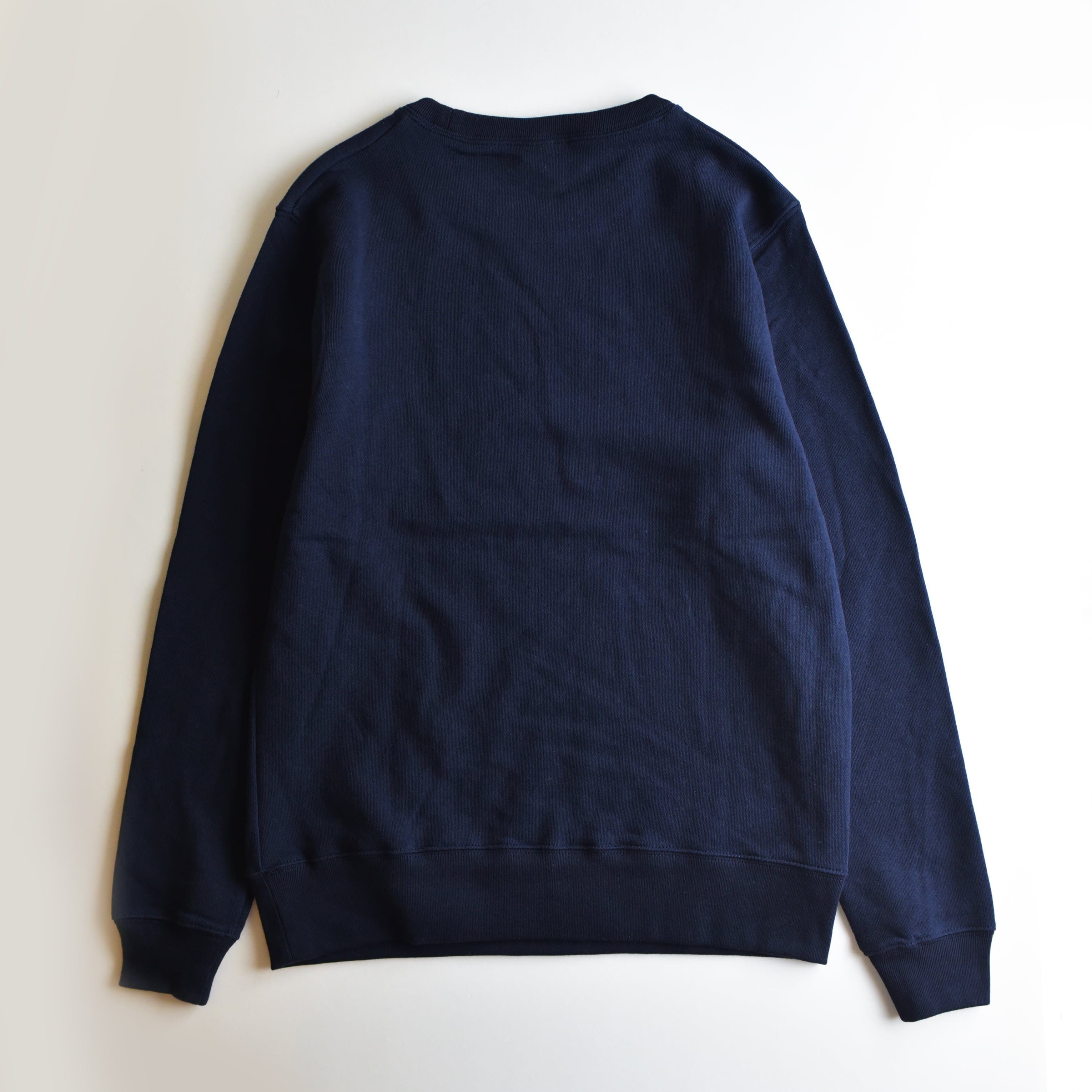 クルーネックスウェット【ネイビー】 刺繍ワッペン WEDNESDAY HYM CITY