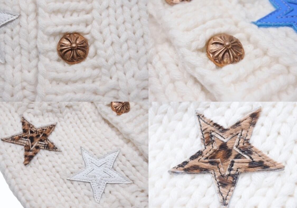 CHROME HEARTS クロムハーツ STAR PATCHES CASHMERE BALACLAVA スター