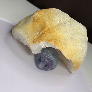 フローライトハリネズミの隠れ家・モロッコ産ジオード