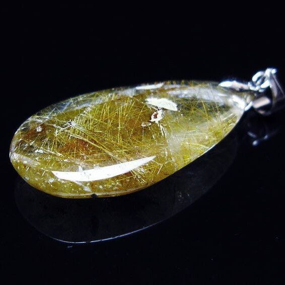 プラチナルチルクォーツ ペンダント 一点物 メール便可 [M便 1/20] 112-13153