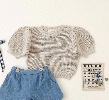 【予約】puff rib summer knit