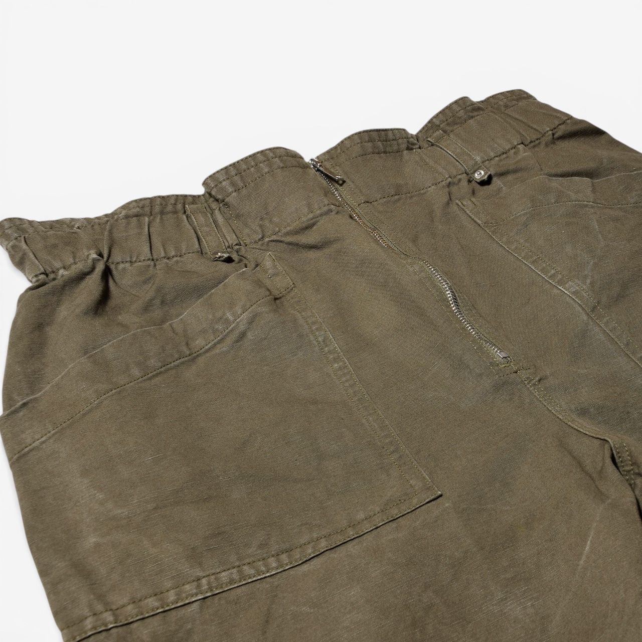 00s BANANA REPUBLIC リネンコットン パンツ オリーブ
