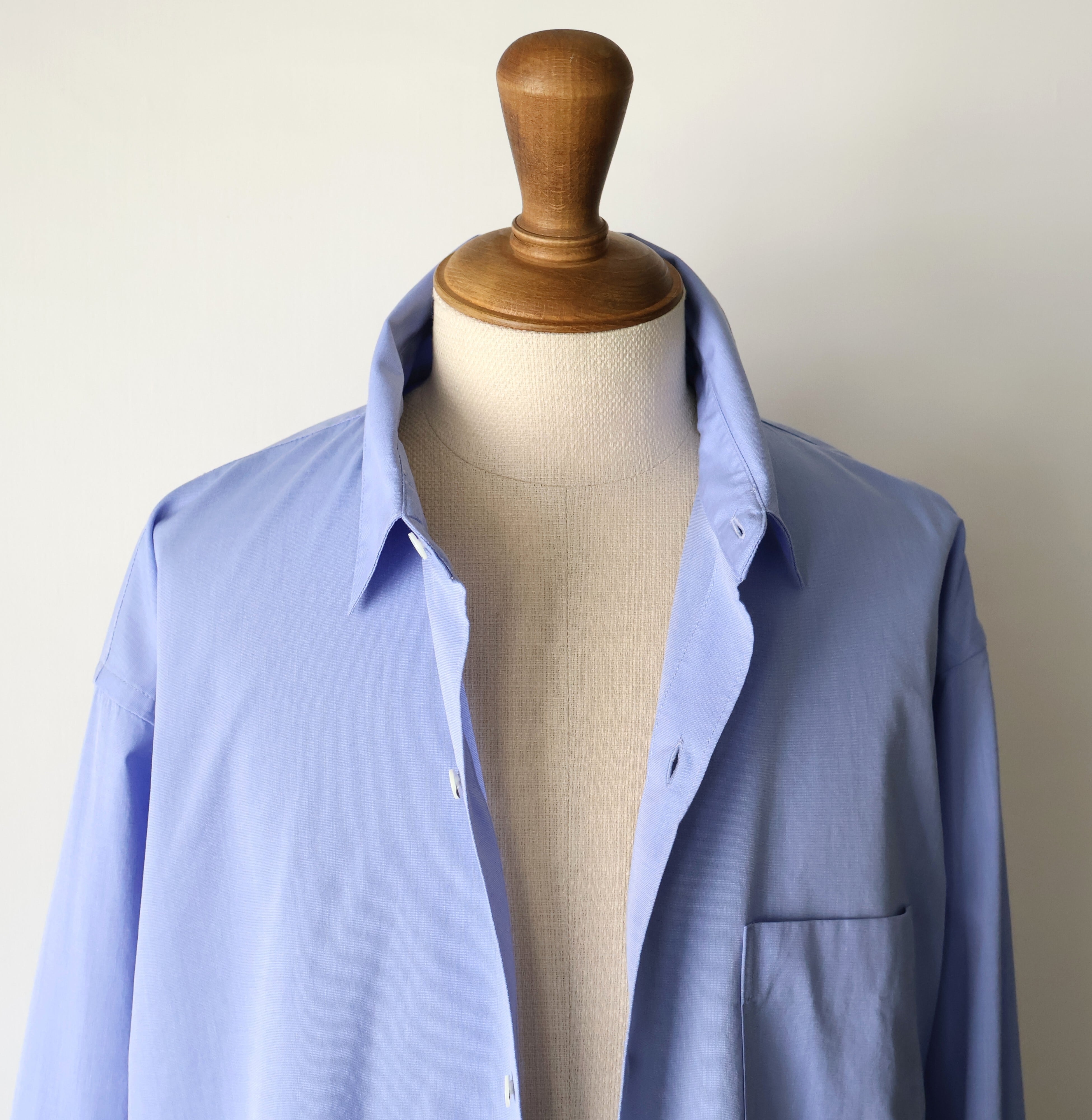 awasa “ regular collar shirt ( Blue )” | H.inch