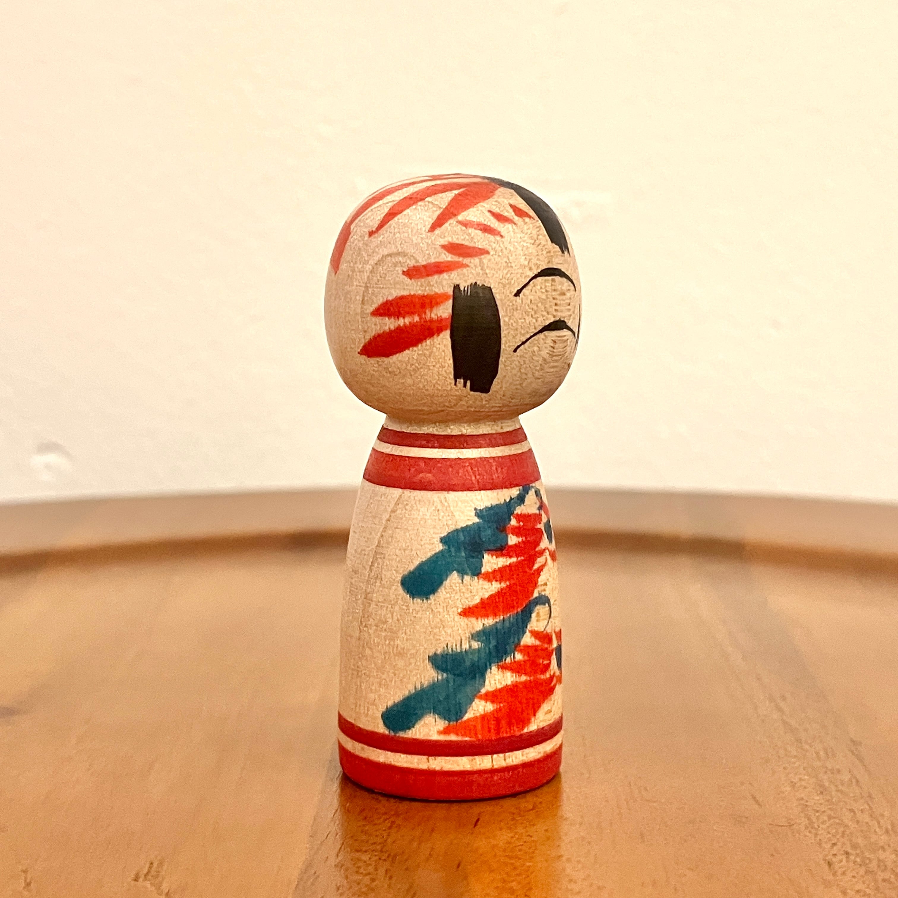 こけし 佐藤すみえ工人：遠刈田系】こけし 赤：1.5寸 約4.5cm N9SS-10