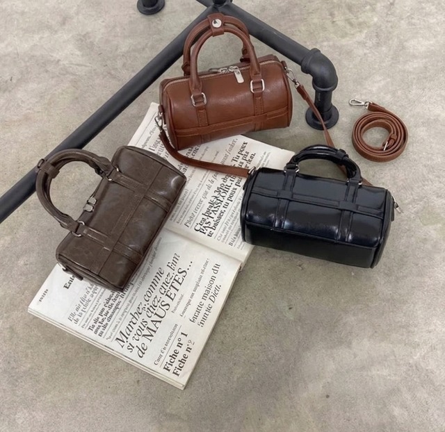 ナンバーミーTOKYO" FAKE LEATHER  MINI BOSTON BAG"