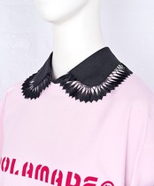 【直営限定ITEM】コンパクトスカラップレースフェイクカラー (BLACK)　CQ-48501H