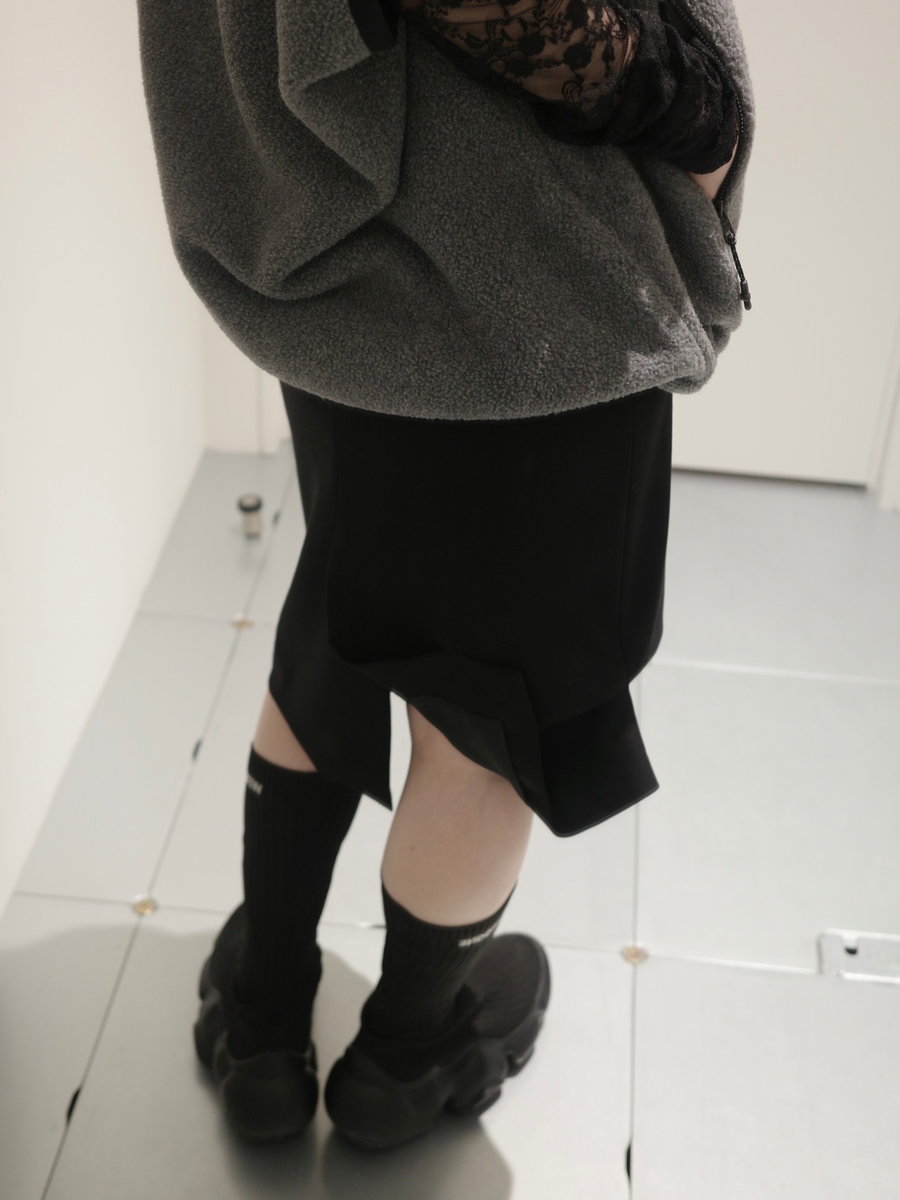 【26AW】WE11DONE ウェルダン / スカート / TWISTED WAISTBAND MIDI-SKIRT - 3