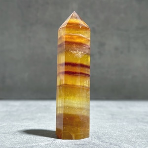 イエローフローライト タワー型 03◇ Yellow Fluorite ◇天然石・鉱物・パワーストーン