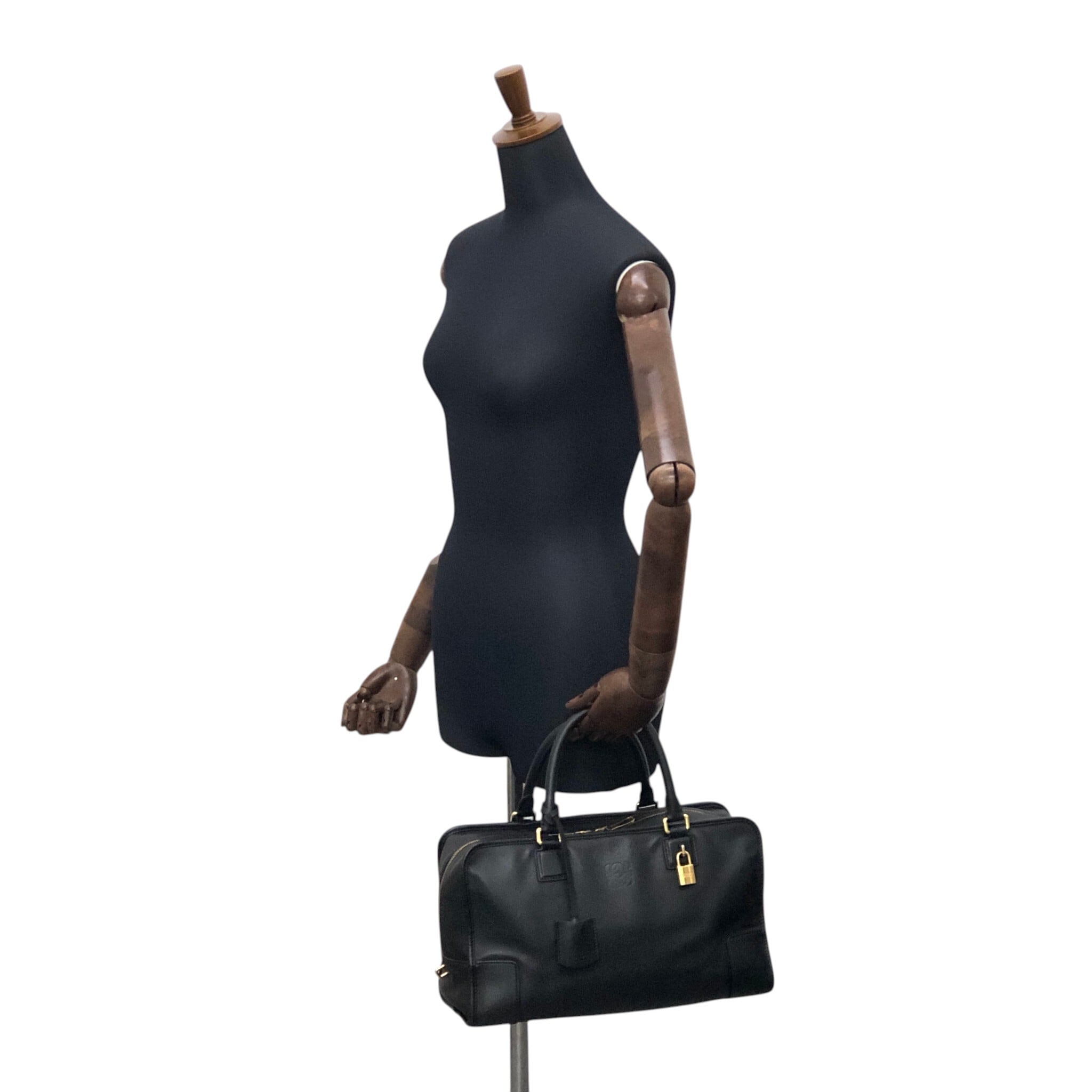 LOEWE ロエベ ハンドバッグ ブラック アナグラム レザー アマソナ ミニ