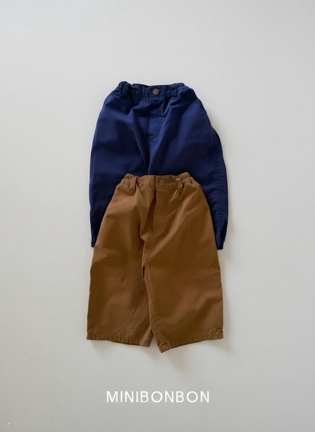 【取寄】minibonbon｜cotton bio-wash pants｜コットンバイオウォッシュパンツ｜XS-JL｜kids&jr｜26 autumn