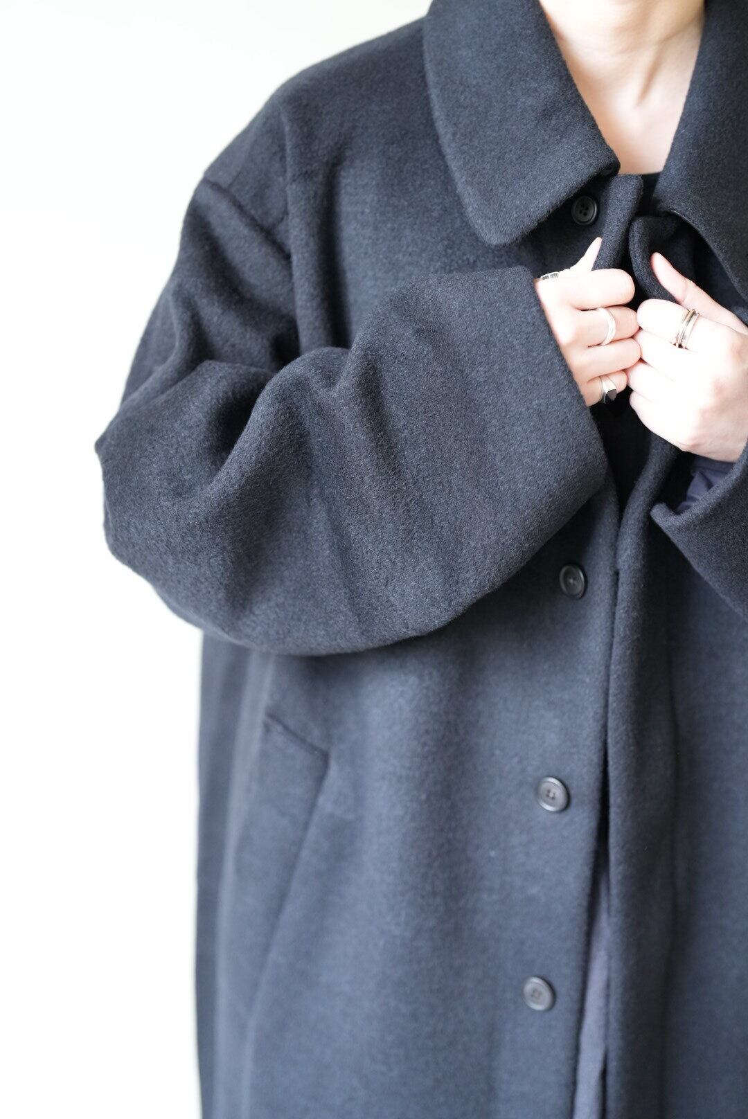 Cristaseya OVERSIZED COAT WITH LEATHER PATCH | TOMMY'S KURAMAE