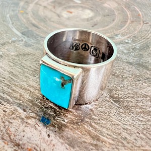 North Works "Square Turquoise Ring" W-025