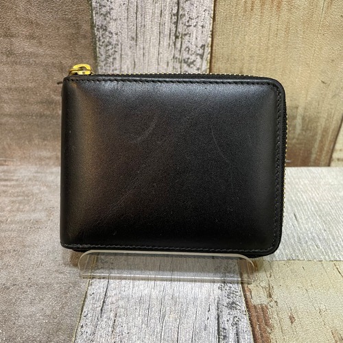 0064 COMME des GARCONS コムデギャルソン Leather Zip Round Folded Wallet 2つ折り財布