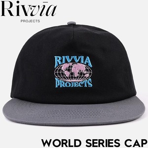 Rivvia PROJECTS リヴィアプロジェクツ WORLD SERIES CAP ストラップバックキャップ  帽子 RHW-25411 BLACK/GREY 日本代理店正規品