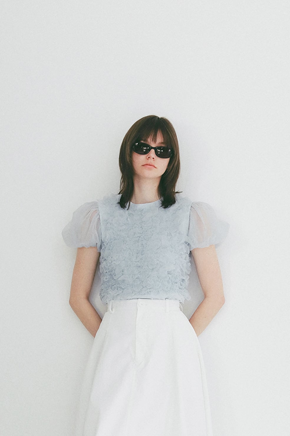 シャツ/ブラウス(半袖/袖なし) CLANE TULLE VEST LAYERED TOPS TULLE VEST LAYERED TOPS｜TOPS(トップス)｜CLANE OFFICIAL ONLINE STORE