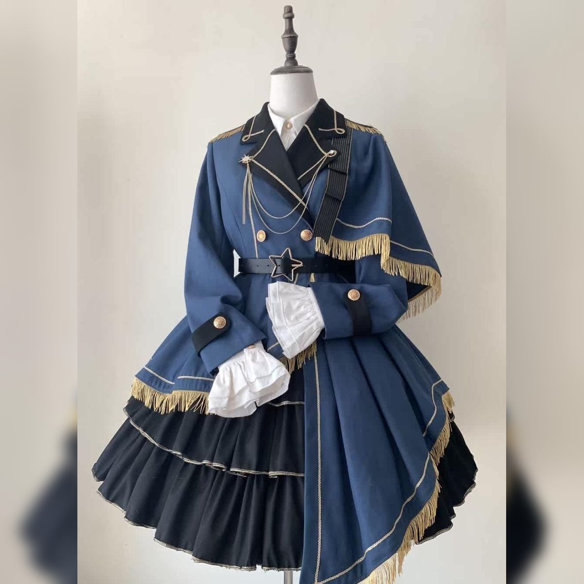 星夜の守護騎士ミリタリーロリィタセットアップ：スカート | Maiden's Rêve