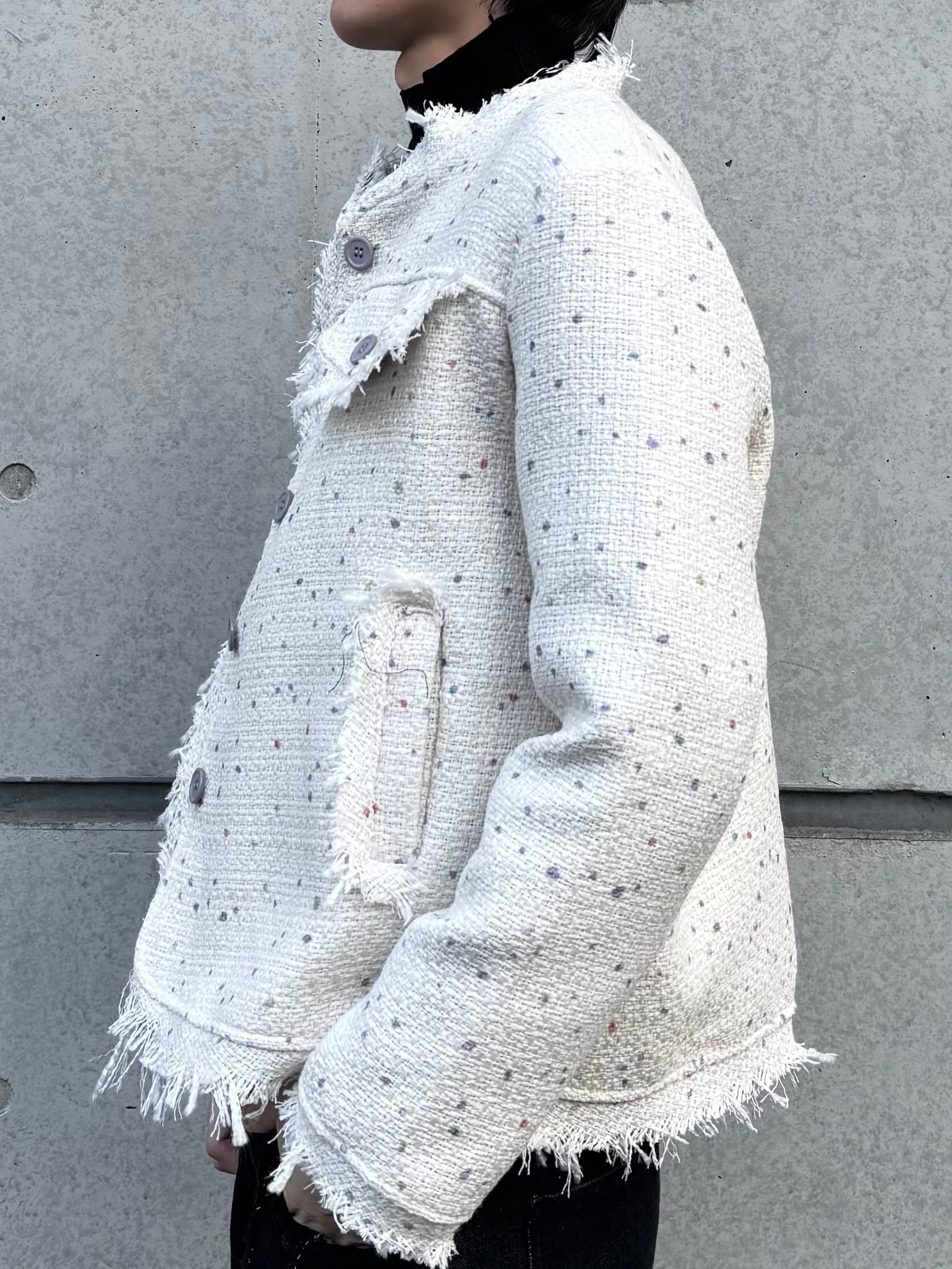 ジャケット・アウター ALUDE no color rainbow lame tweed jacket ALUDE SELECT】rainbow color design tweed jacket | 【ALUDE】韓国