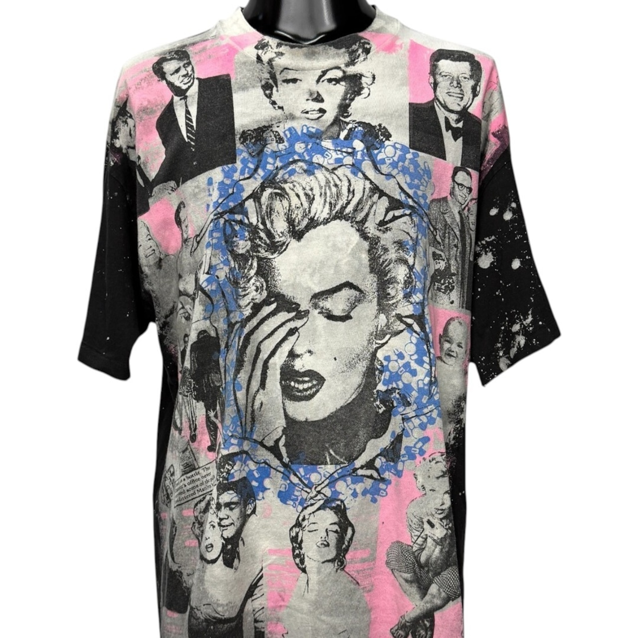 【MARILYN MONROE】マリリン・モンロー モスキートヘッド"MARILYN & JFK MULTI PRINT" 90's Vintage Tシャツ