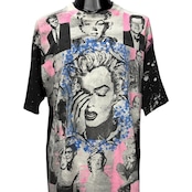【MARILYN MONROE】マリリン・モンロー モスキートヘッド"MARILYN & JFK MULTI PRINT" 90's Vintage Tシャツ
