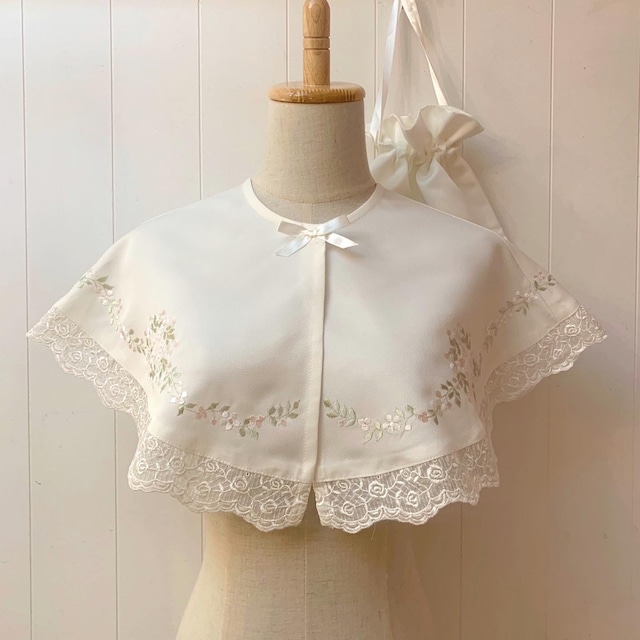 white flower lace big collar