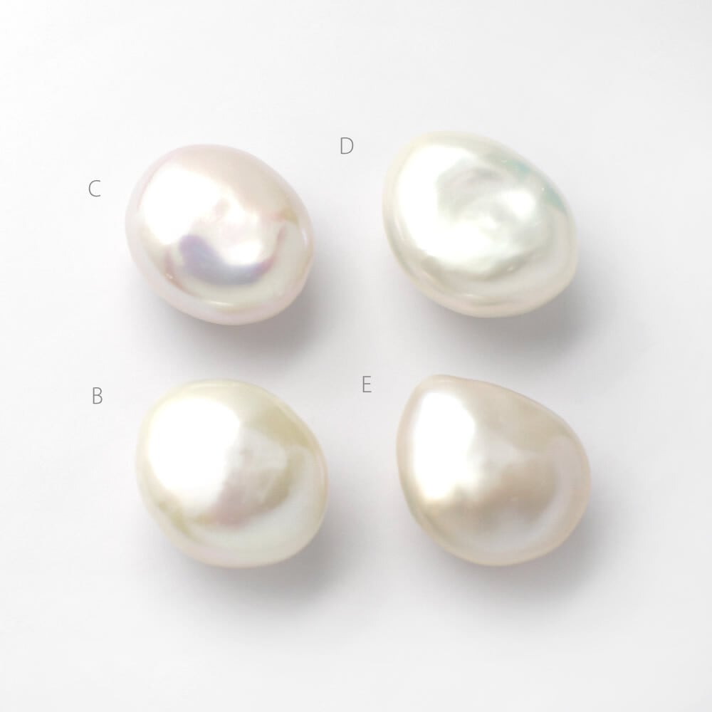 Sクラス］七色の輝きと透明感 大粒フォルム 淡水パール K14GF製