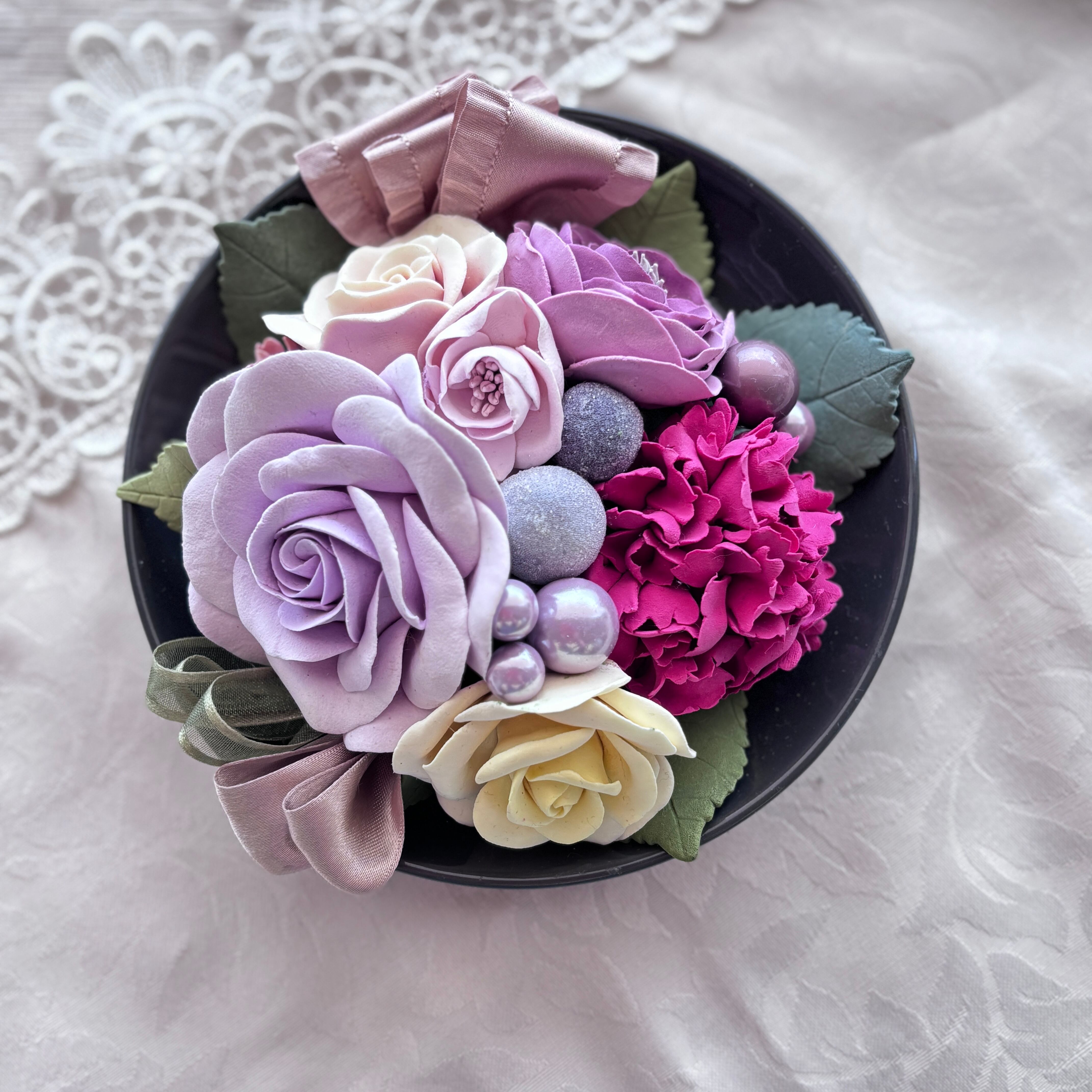 クレイアートの薔薇アレンジメント クレイアート花工房｜近鉄百貨店 奈良店