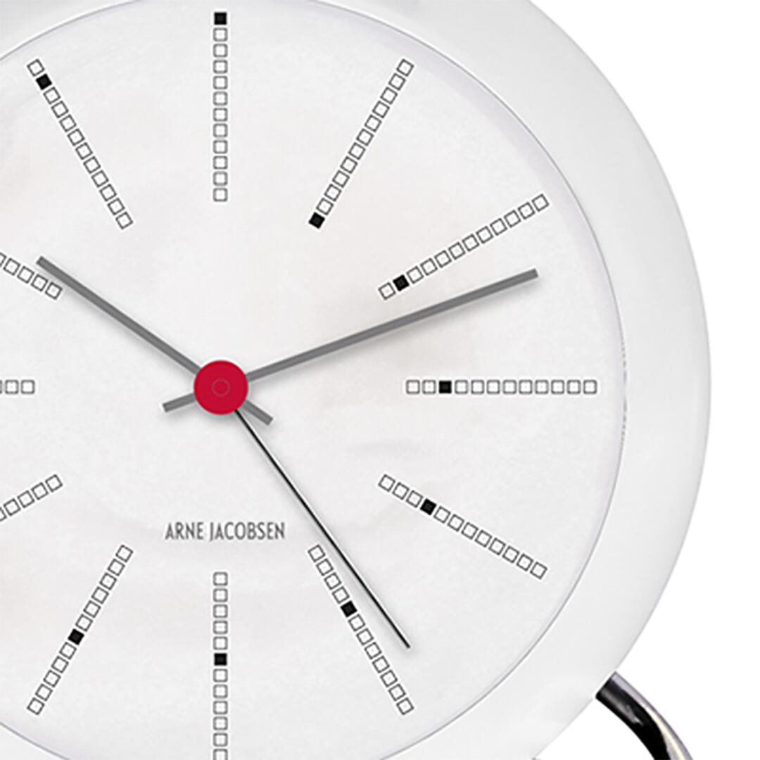 TABLE CLOCK Bankers 43675 ホワイト［ARNE JACOBSEN］ | REAL Style