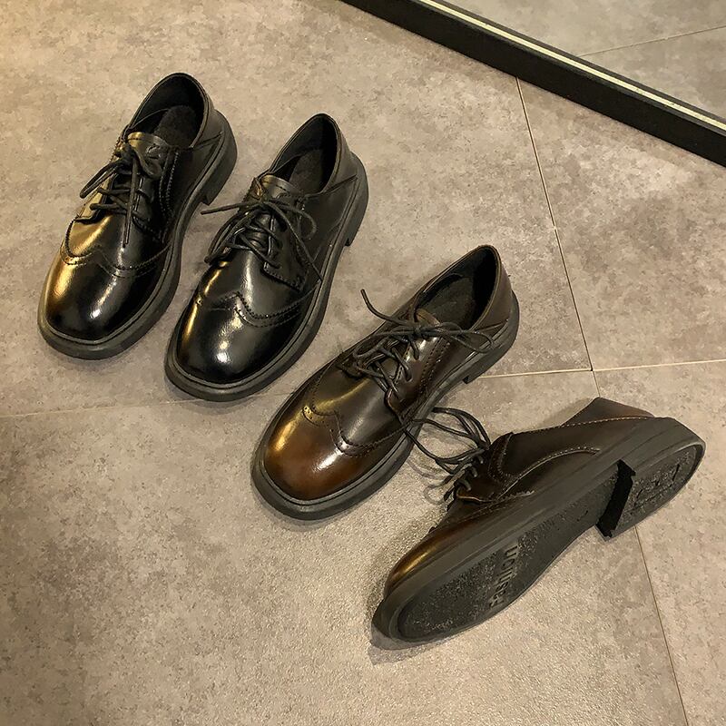 シングルオータムウィンターカジュアルスタイルブラックレザー 靴 シューズ 秋物 冬物 部族の婦人靴5093511913