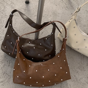 Studded one-shoulder bag in 4 colors S1980